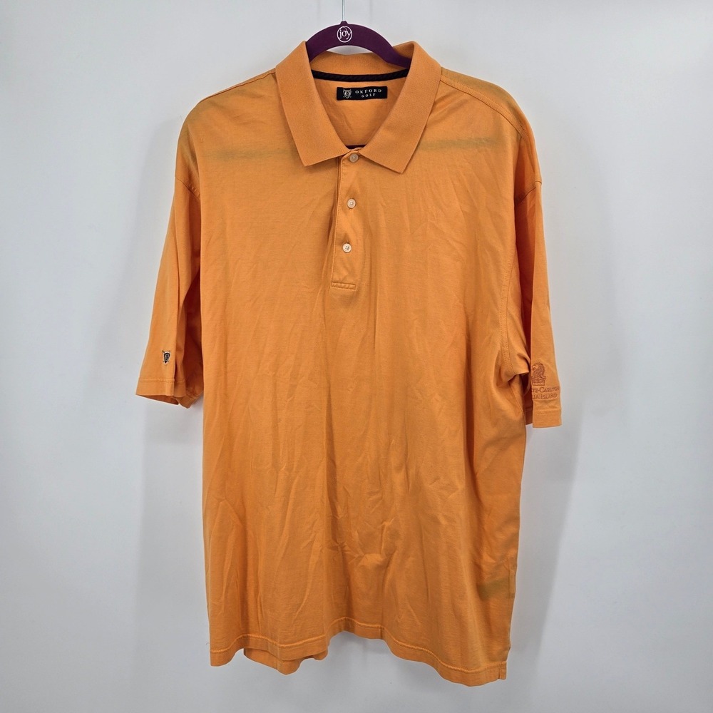 Oxford Golf Polo XL 100% Mercerized Cotton Ritz-Carlton Amelia Island 24x32 EUC